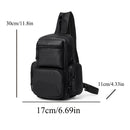 Mochila multifuncional e multi-bolso para homens, bolsa de peito leve, bolsa transversal diagonal, cor sólida