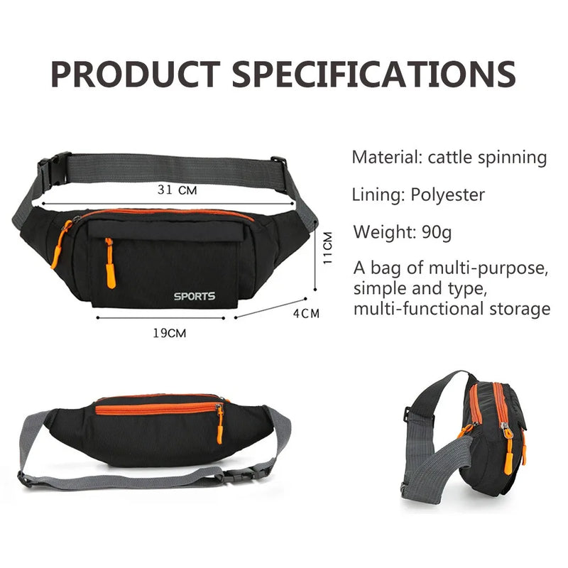 Fanny Pack For Men Women Belt Pouch Waist Bag Male Waterproof Hip Bum Kangaroo Sack Belly Cross Banana Shoulder Handbag Bumbag