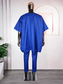 H & d roupas africanas para homens, conjunto de 2 peças, branco, bordado, calças, roupas tradicionais, muçulmano, ramadan, festa, vestido de casamento