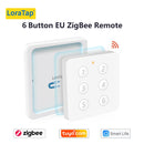 LoraTap Tuya ZigBee 3.0 UE Interruptor de cortina dupla para motor tubular Google Home Alexa Controle de voz Funciona com Zigbee2MQTT DIY