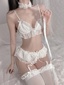 Sexy lolita roupa interior bonito laço kawaii bebê boneca lingerie sexy conjunto macio menina preto pijamas cosplay trajes vestuário exótico