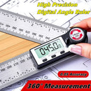Escala detectora de régua de ângulo digital, 200/300/500mm, adequada para ferramentas de medição de marcenaria, ferramentas multifuncionais de alta precisão