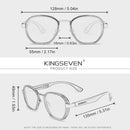 Kingseven polarizado pequeno quadro redondo steampunk óculos de sol das mulheres dos homens óculos de sol para condução uv400 tons