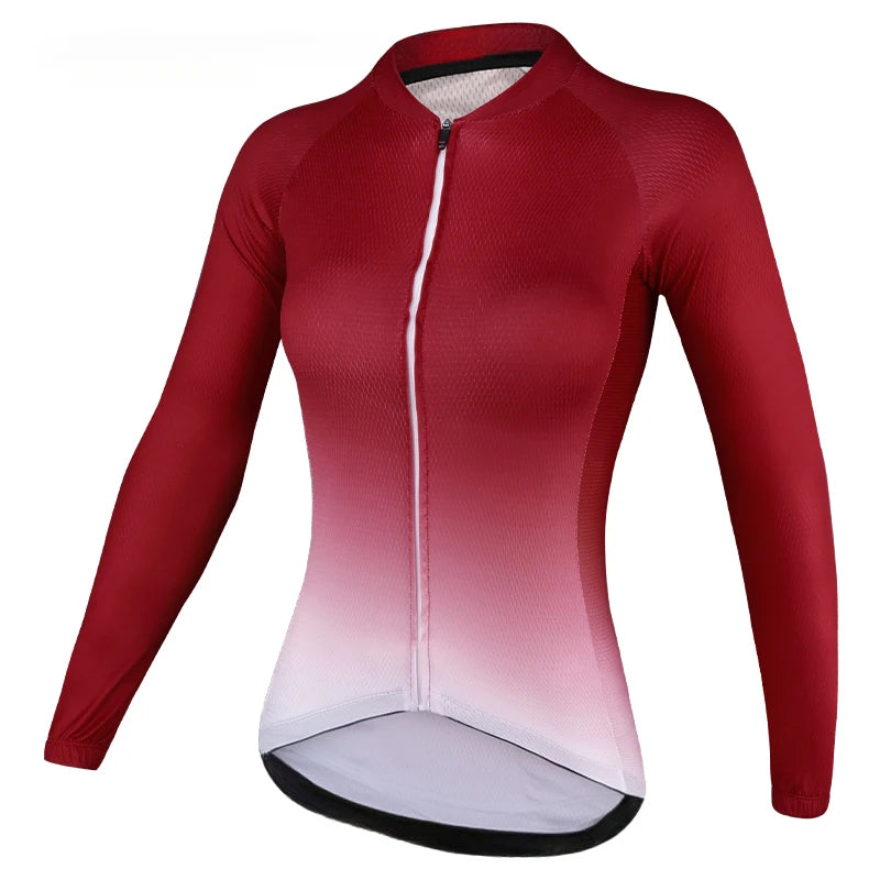 Camisas de bicicleta de montanha de secagem rápida outono primavera respirável camisa de ciclismo feminina manga longa camisa de ciclismo