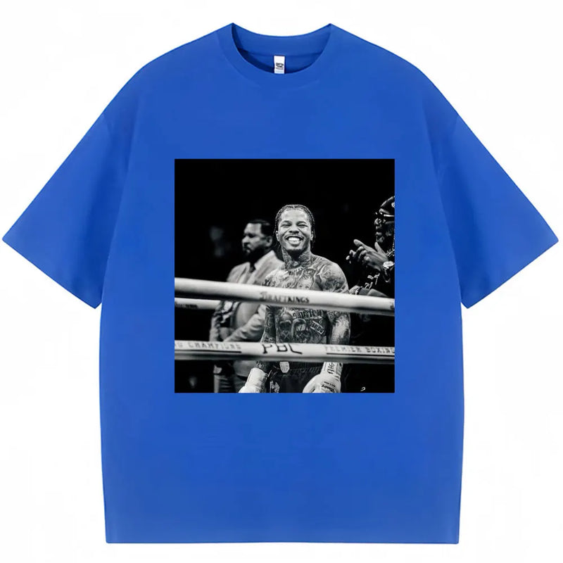 Tank Gervonta Davis Print T-shirt Vintage Fashion Boxing T Shirt Oversized Men's Loose Cotton Tshirt Streetwear Birthday Gifts
