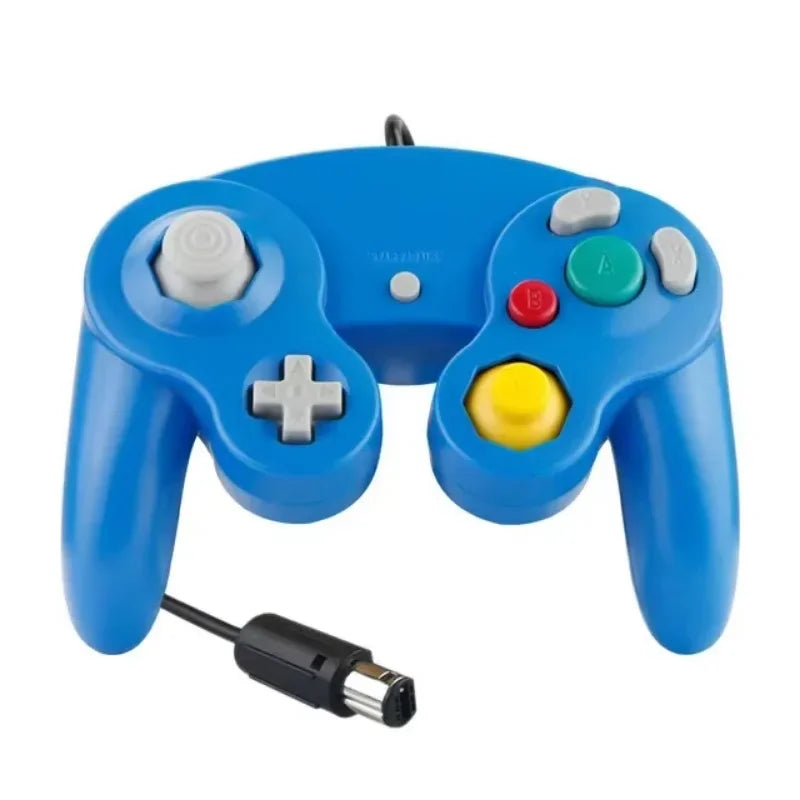 Controlador de jogo com fio para GameCube NGC Joystick de gamepad com fio de botão único para console de jogos NGC
