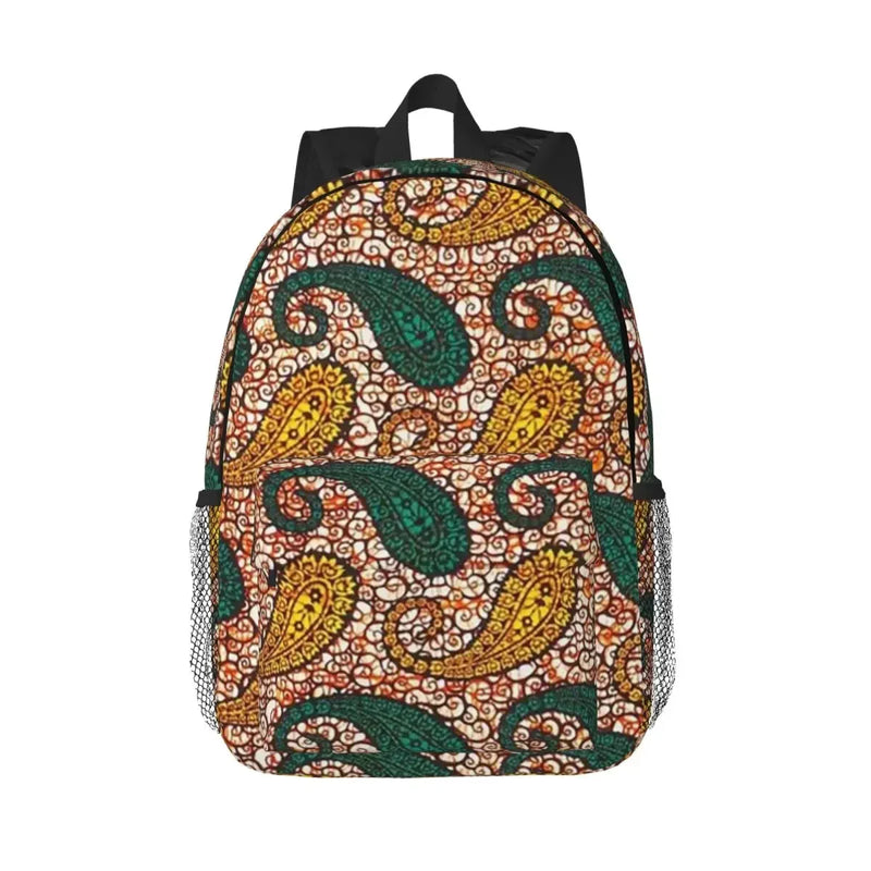 African Ankara Wax Print Backpack Student Boys Girls BookBag Children School Bag Computer Shoulder Bags for Men Women