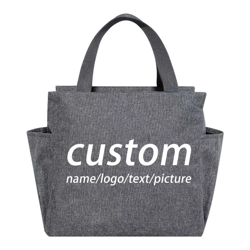 Customize Your Logo Image Lunch Box Boys Girls School Insulated Food Bags Women Men Portable Personalized Lunch Bag Best Gifts