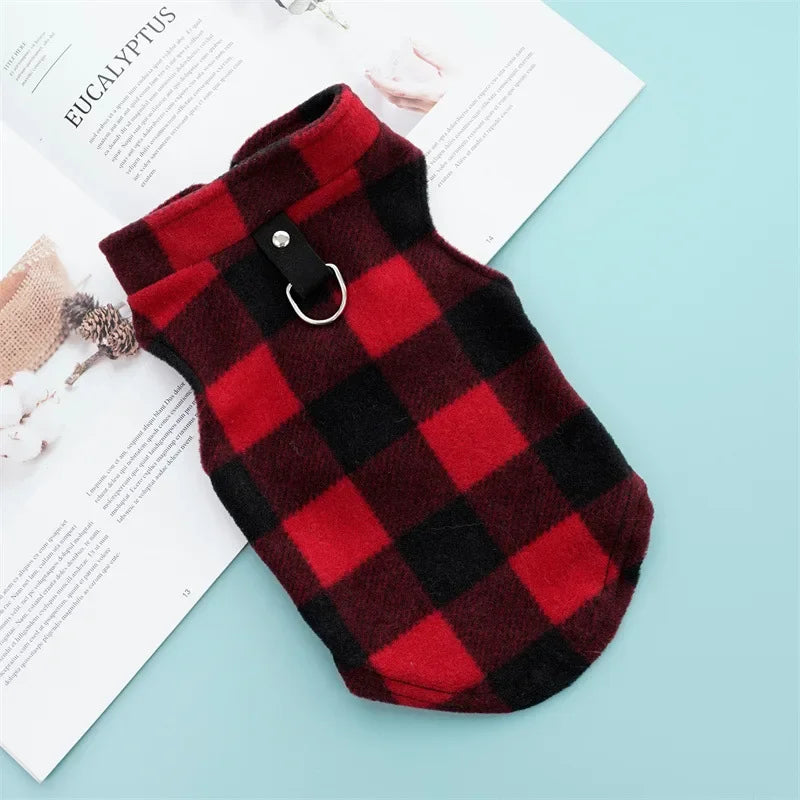 Warm Fleece Dogs Clothes Pet Jacket Vest with D-Ring For Small Dog Cats Clothing French Bulldog Costumes Chihuahua Coat
