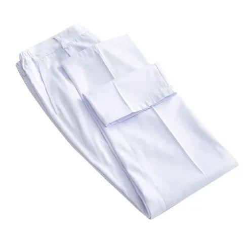 Thickened Work Pants Women's plus Size Elastic Waist Nurse Uniform Blue Doctor Coat White Great for Winter Special Use Clothing