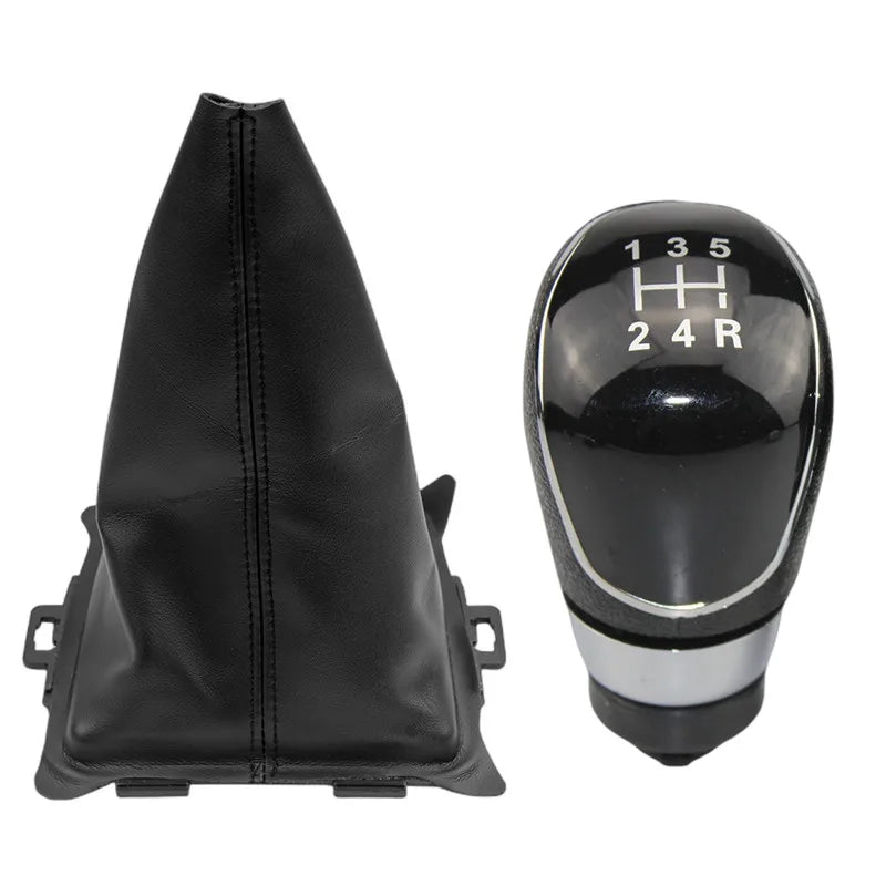 5/6 Speed Manual Gear Shift Knob Lever Shifter Gaiter Boot Cover Case For Ford Fiesta 2008 2009 2010 2011 2012 Car Styling