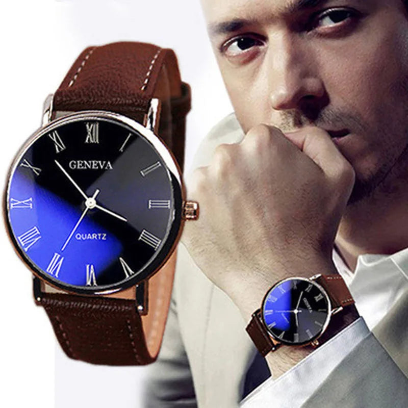 Fashion Men's Watch Set Business Versatile Retro Classic Quartz Watch Suitable for Daily Clothing Matching or Holiday Gifts