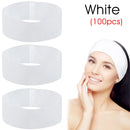 10/50/100 pçs descartável spa facial headbands branco facial esteticista bandana envoltório não tecido macio cuidados com a pele salão de beleza supplie