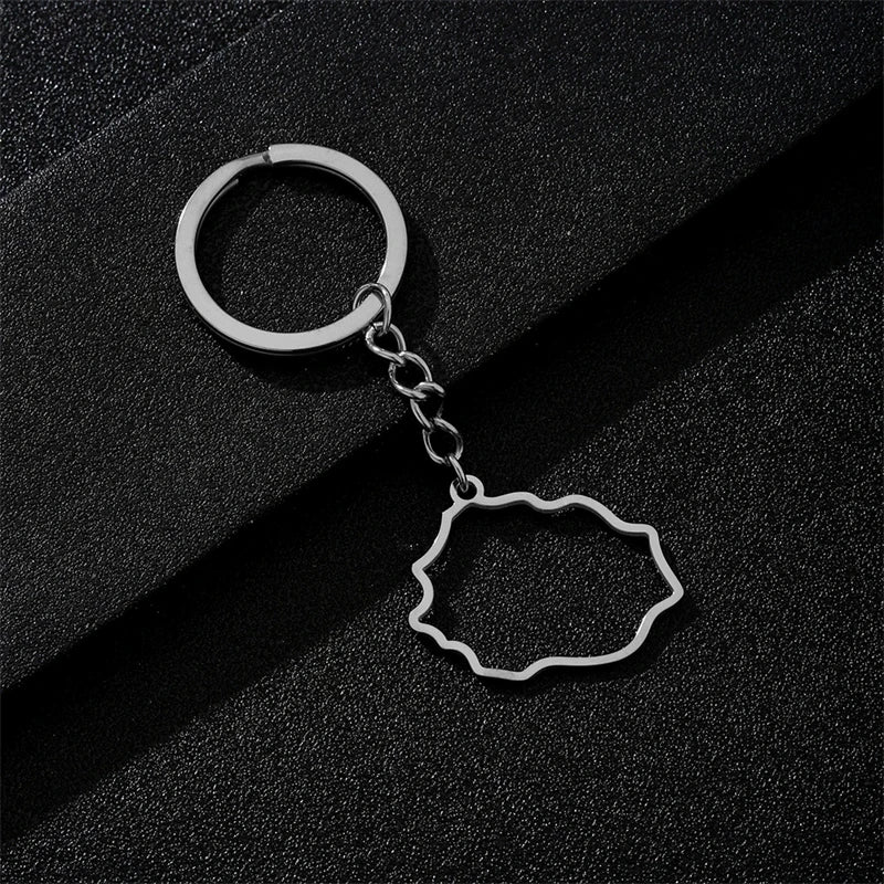 Fashion Reunion Island Map Pendant Necklace Stainless Steel For Women Girls Gold Silver Color Charm Female Choker Jewelry