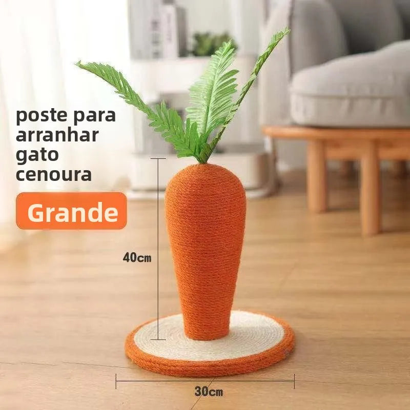Carrot Pattern  Scratching Board Pet Toys for inding Claws And Itching Relief Jute Material Medium Size  Scratching Post