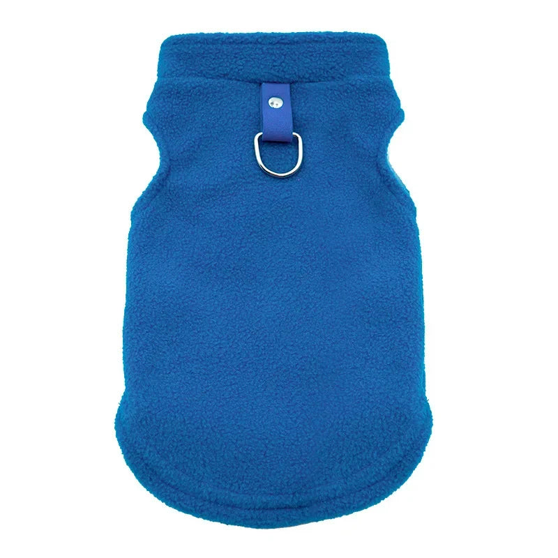 Warm Fleece Dogs Clothes Pet Jacket Vest with D-Ring For Small Dog Cats Clothing French Bulldog Costumes Chihuahua Coat