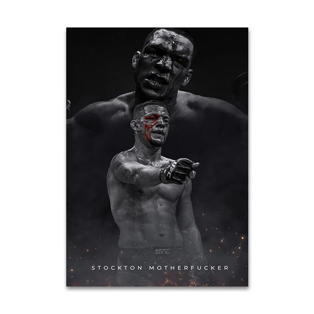 Boxing Fighting Star Canvas Wall Art Print Poster MMA Decorative Painting Modern Home Decor Boxing Sports Lover Gift Unframed