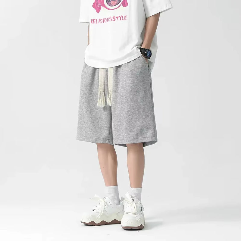 Loose version basketball shorts men's summer thin casual sports five-point pants drawstring waistline
