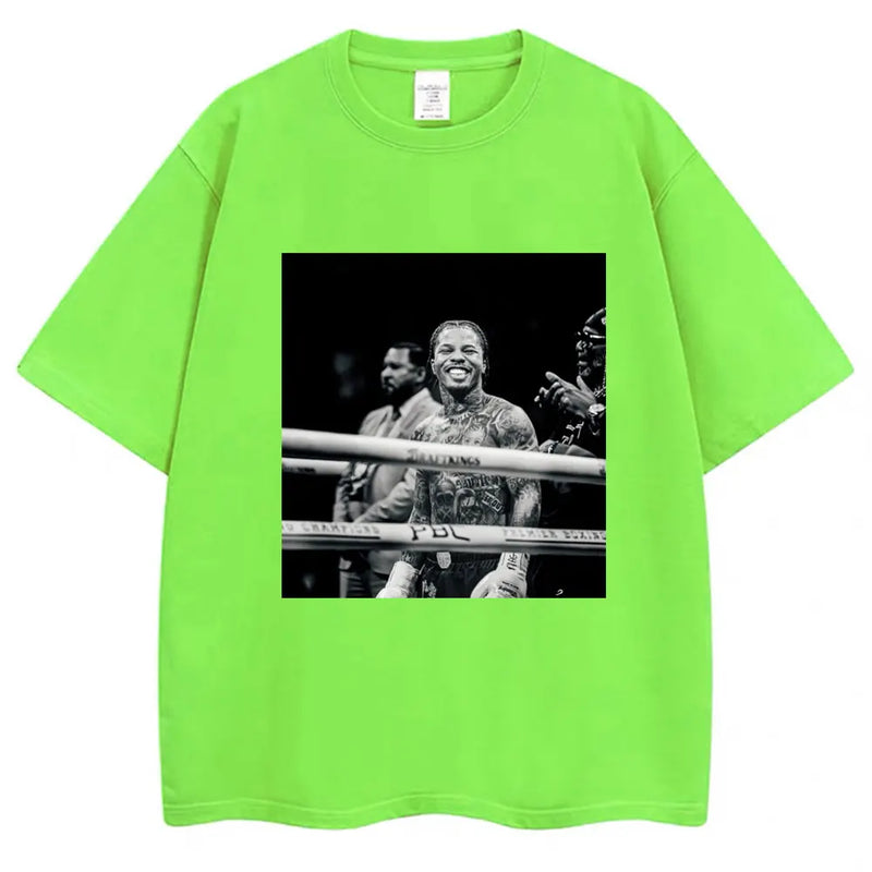 Tank Gervonta Davis Print T-shirt Vintage Fashion Boxing T Shirt Oversized Men's Loose Cotton Tshirt Streetwear Birthday Gifts