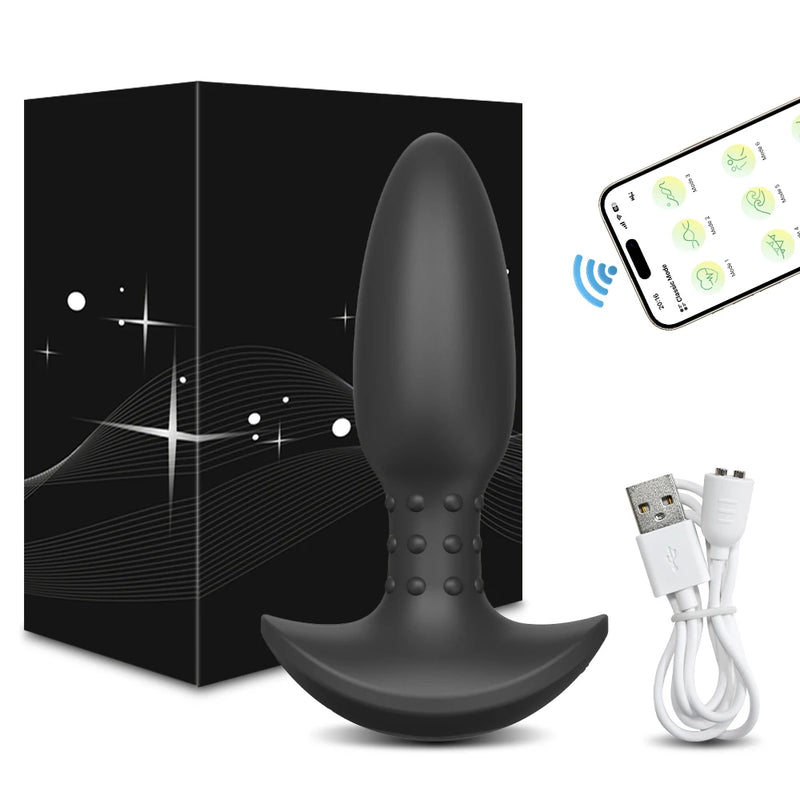 APP Anal Plug Butt Plug Brinquedos Sexuais para Homens Wiggle Massageador de Próstata 360 °   Brinquedo sexual vibrador anal vibratório de rotação para mulheres masculinas