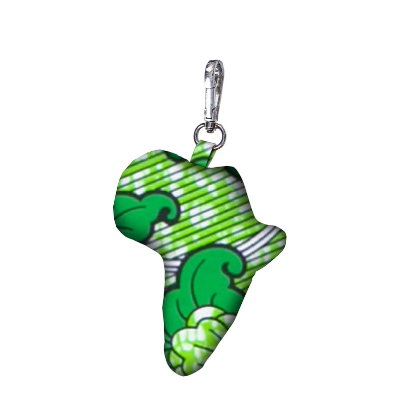 African Dashiki Lovely Ankara Fabric Keychain The Shape of The Map of Africa Key Chains School Bag Pendant Car Keyring Wyb1014