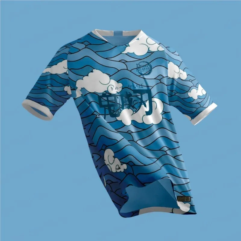 2024 nueva llegada lato Japón Demon Slayer camiseta de dibujos animados dla dzieci rozciągliwy letnia koszulka 3D drukowan
