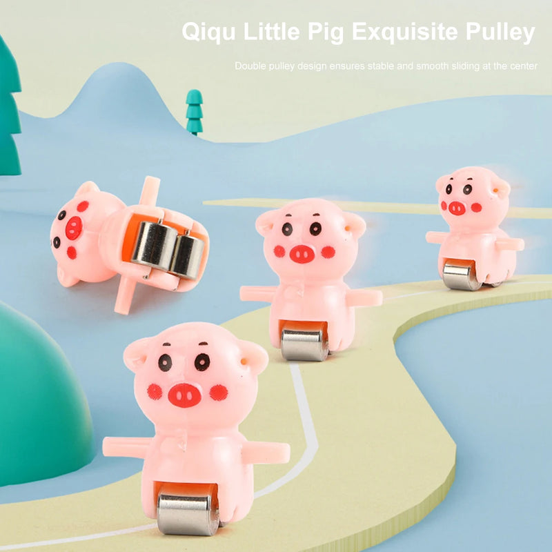 3PCS Racing Car Train Toy Duck/Pig/Dinosaur/Penguin Climb Stairs Toy Stair Climbing Toy for Slide Climbing Stairs