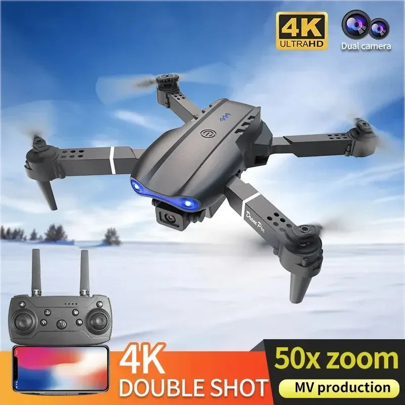Dobrável RC Drone com Câmera HD Grande Angular, E99Pro, 4K, 1080P, Helicóptero FPV, Altura Hold, Toy Gift, Profissional, 2024