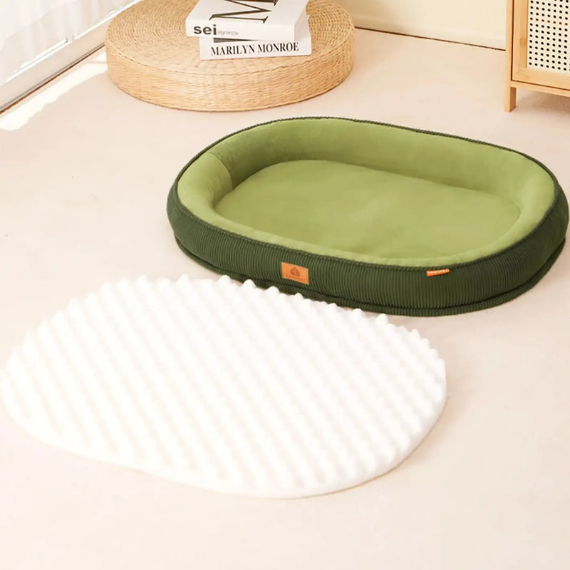 Cama de veludo para cães, removível, lavável, tapete para cães, inverno, engrossado, calor, pelúcia macia, antiderrapante, sofá-cama para animais de estimação, acessórios para cães