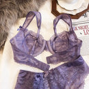 Nova lingerie sexy de renda feminina peito grande emagrecimento ultra-fino conjunto de sutiã respirável