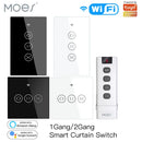 Moes wifi interruptor cego de cortina inteligente para cortina elétrica motorizada tuya persiana em rolo alexa echo google casa controle voz