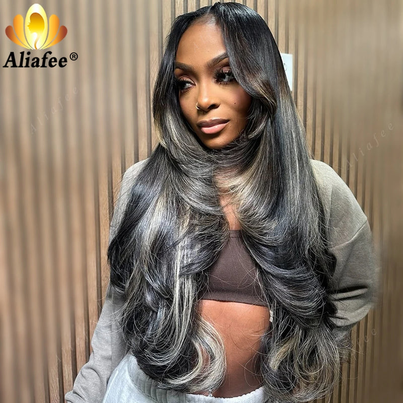 180% Density P1B/27 Body Wave 13X6 Lace Frontal Wig 100% Human Hair for Women Brazilian Pre Plucked 5x5 Lace Closure Wig 12A Wig