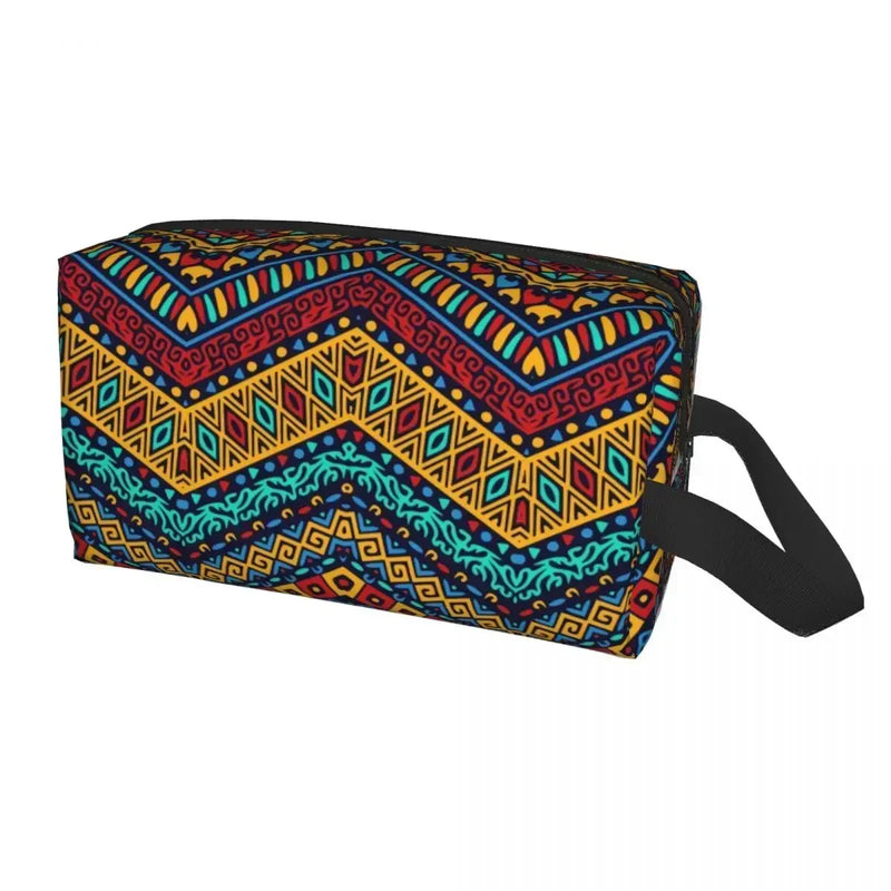 Bag Travel Cosmetic Organizer Fashion Traditional Africa Ethnic Pattern Storage Toiletry Bags