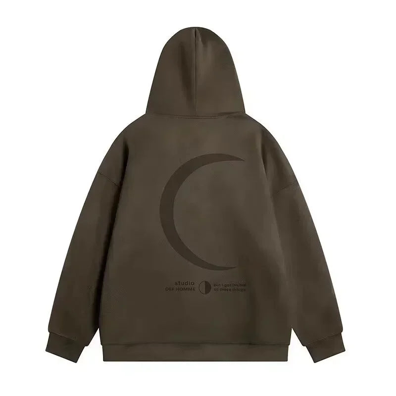 Spring Moon Graphic Y2K Hoodie Men's Harajuku Fashion Streetwear Pullover Hoodies Unisex Hip Hop Oversize Hooded Sweatshirts