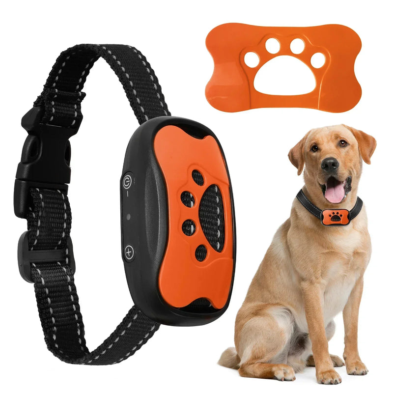 Cão de estimação anti latido dispositivo usb recarregável cães coleira treinamento ultra-sônico parar latido vibração anti latido coleira