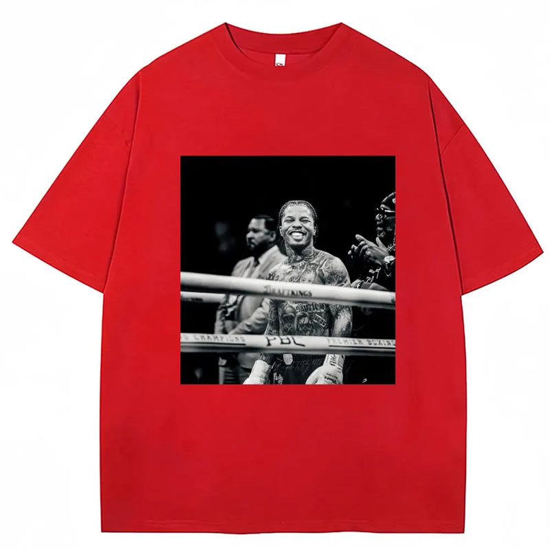 Tank Gervonta Davis Print T-shirt Vintage Fashion Boxing T Shirt Oversized Men's Loose Cotton Tshirt Streetwear Birthday Gifts