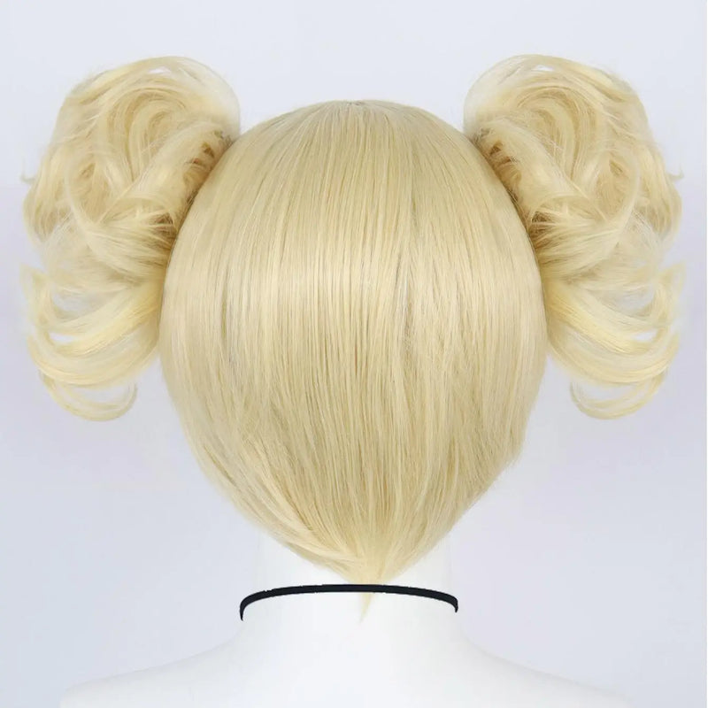 Sintético dourado curto reto 2 tigre clipe cosplay peruca traje feminino