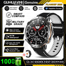 T-rex 3 grau militar 1000mah bateria relógio inteligente 10atm à prova dwaterproof água gps bússola altímetro chamada amoled masculino nadar esportes smartwatch