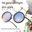 Feito à mão nd9 retro punk polarizado masculino redondo ajustável óculos de sol feminino uv anti uv pesca óculos de sol filtro nd