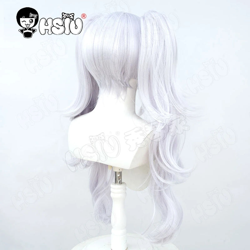 Laffey Cosplay Wig Fiber synthetic wig「HSIU」70cm Light purple long Wig+Wig cap Game Azur Lane Laffey Cosplay Wig