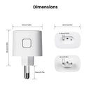 Moes 16a tomada inteligente tuya wifi/zigbee brasil versão soquete monitoramento de eletricidade à prova de fogo controle app com alexa google casa