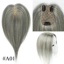 Topper de cabelo humano cinza para mulheres 100% grampo de cabelo humano em postiços natural preto loiro marrom grampo de cabelo em topper cabelo