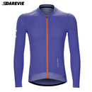 DAREVIE Ciclismo Jersey Manga Longa Homens Mulheres Cool Tecnologia Homem Ciclismo Maillot Soft Respirável Quick Dry SPF 50 Tamanho Pequeno