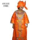 Vestidos Africanos para Mulher, Conjuntos de roupas, Bazin Riche, Bordado Design, Vestido longo