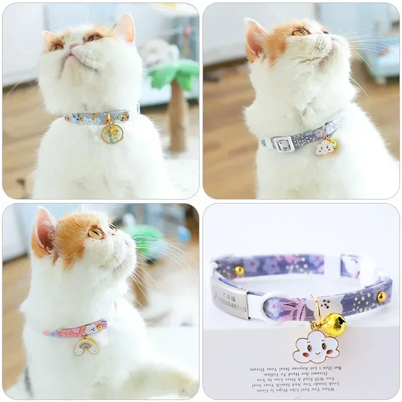 Adjustable Newborn Kitten Collar, Breakaway Safety Collar with Bell, Soft and Comfortable, Ideal for Small Dogs, Pet Accessories