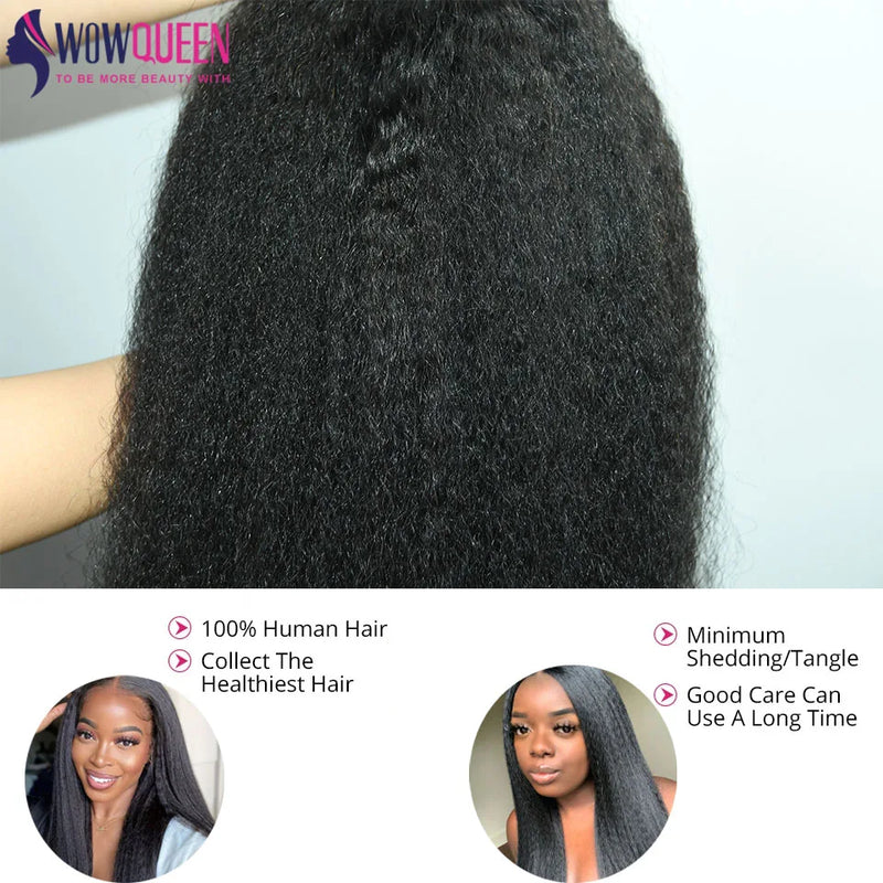 30 32 Inch Kinky Straight Human Hair Bundles Yaki Straight Brazilian Raw Hair Bundles 100% Remy Human Hair Extensions 1/3/4pcs