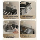 Suporte de chuveiro de canto do banheiro sem broca adesivo fixado na parede shampoo titular para banheiros garrafas de rack de armazenamento de condicionador