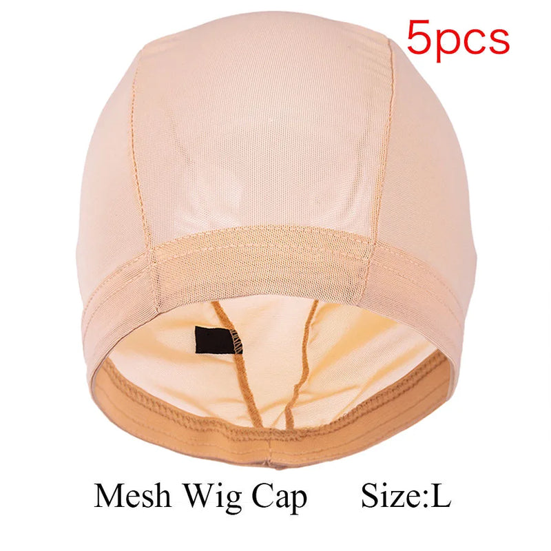5pcs Wholesale DIY Wig Making Caps Black Mesh Cao Dome Cap Breathable Nylon Wig Hair Net Cap for Making Wig