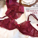 Nova lingerie sexy de renda feminina peito grande emagrecimento ultra-fino conjunto de sutiã respirável