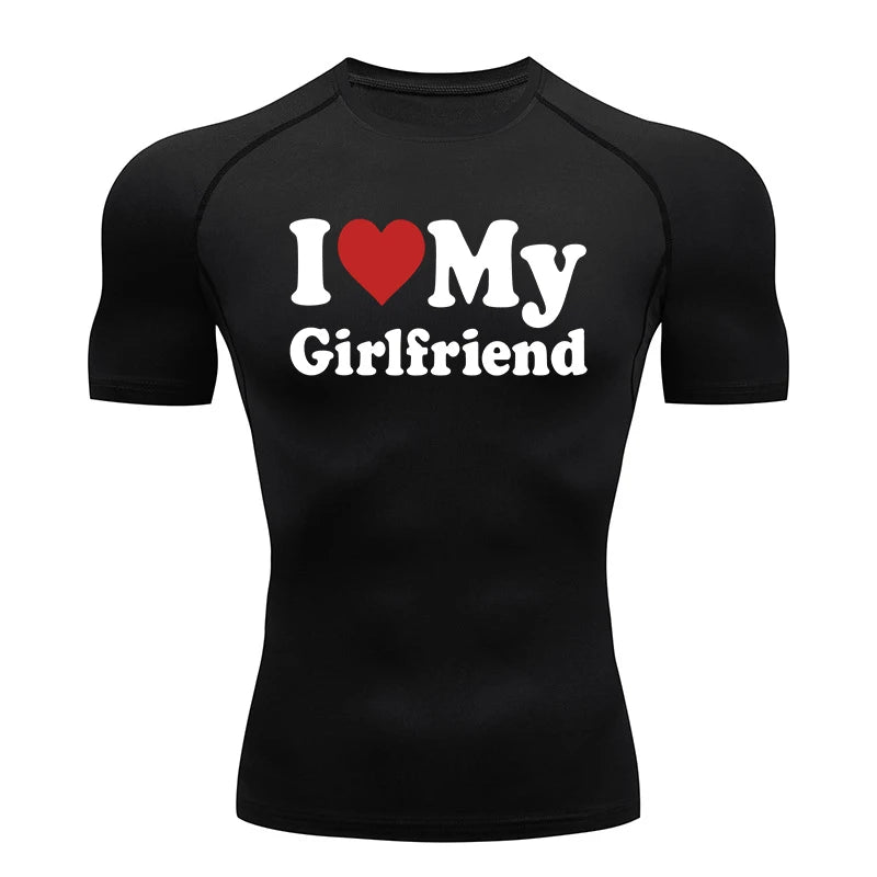 Camisa de compressão gráfica masculina, Ginásio Treino, Atlético, Quick Dry Tshirts, Primavera, Outono, Formação, Corrida, Camisola, Baselayer Tops